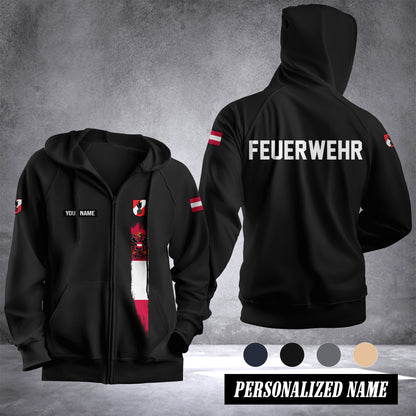 Firefighter Austria Fleece Zipper Hoodie 139