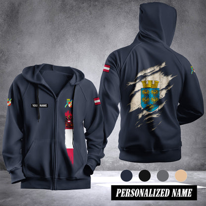 Firefighter Lower Austria Fleece Zipper Hoodie 1392