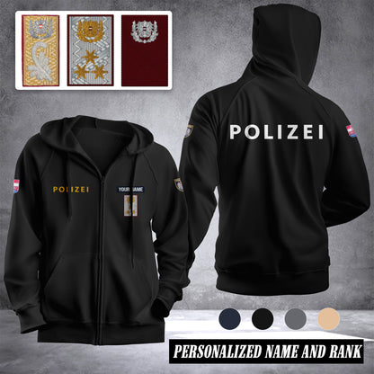 Polizei Austria Fleece Zipper Hoodie 1392