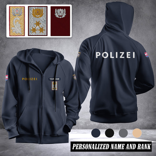 Polizei Austria Fleece Zipper Hoodie 1392