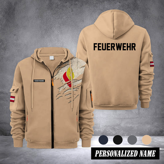 Firefighter Kärnten Austria customize Zipper cardigan jacket 0909