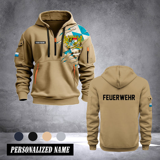 Firefighter Bavaria Germany customize Hoodie Half Zipper 0909
