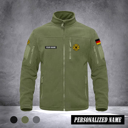 Firefighter Fleecejacke – Warme Thermojacke für Damen & Herren, Arbeitsjacke mit Zipper-Taschen, Ideal für Wandern, Training & Outdoor