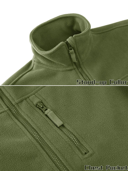 Firefighter Austria Fleecejacke – Warme Thermojacke für Damen & Herren, Arbeitsjacke mit Zipper-Taschen, Ideal für Wandern, Training & Outdoor