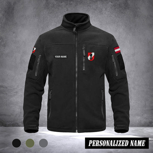 Firefighter Austria Fleecejacke – Warme Thermojacke für Damen & Herren, Arbeitsjacke mit Zipper-Taschen, Ideal für Wandern, Training & Outdoor