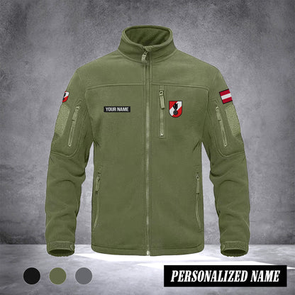 Firefighter Austria Fleecejacke – Warme Thermojacke für Damen & Herren, Arbeitsjacke mit Zipper-Taschen, Ideal für Wandern, Training & Outdoor