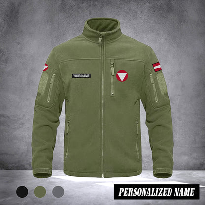 Soldier Austria Fleecejacke – Warme Thermojacke für Damen & Herren, Arbeitsjacke mit Zipper-Taschen, Ideal für Wandern, Training & Outdoor