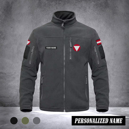 Soldier Austria Fleecejacke – Warme Thermojacke für Damen & Herren, Arbeitsjacke mit Zipper-Taschen, Ideal für Wandern, Training & Outdoor