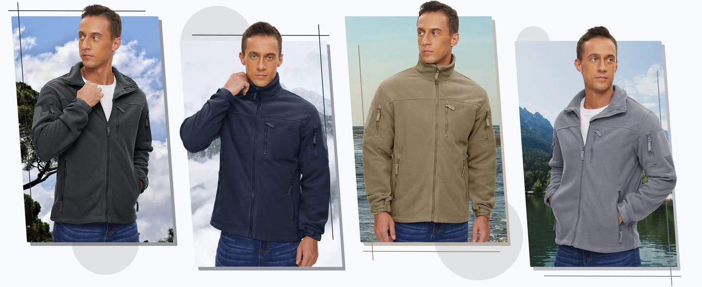 Soldier Austria Fleecejacke – Warme Thermojacke für Damen & Herren, Arbeitsjacke mit Zipper-Taschen, Ideal für Wandern, Training & Outdoor