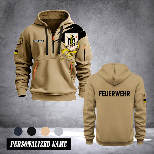 Firefighter Munich Germany customize Hoodie Half Zipper 0909