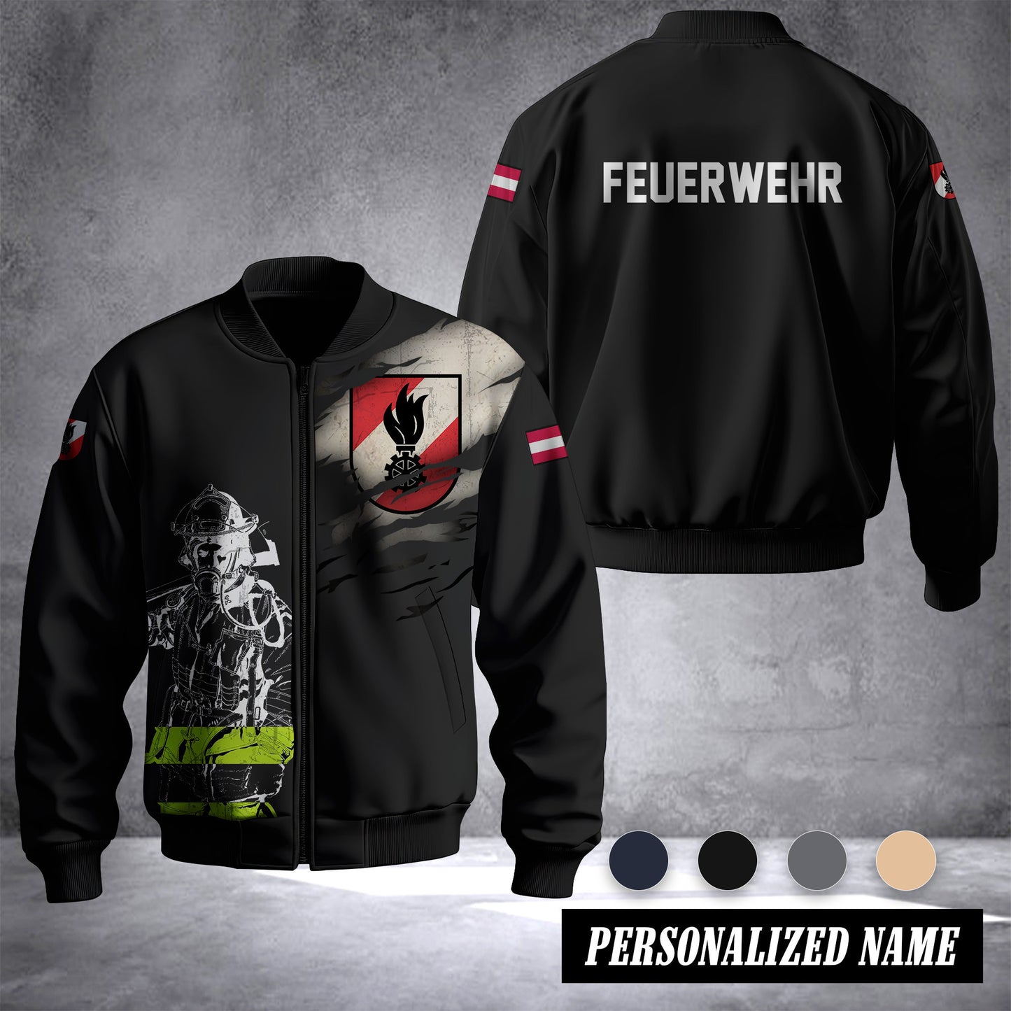 Firefighter Austria Unisex Baseball Bomber Jackets 3d Print