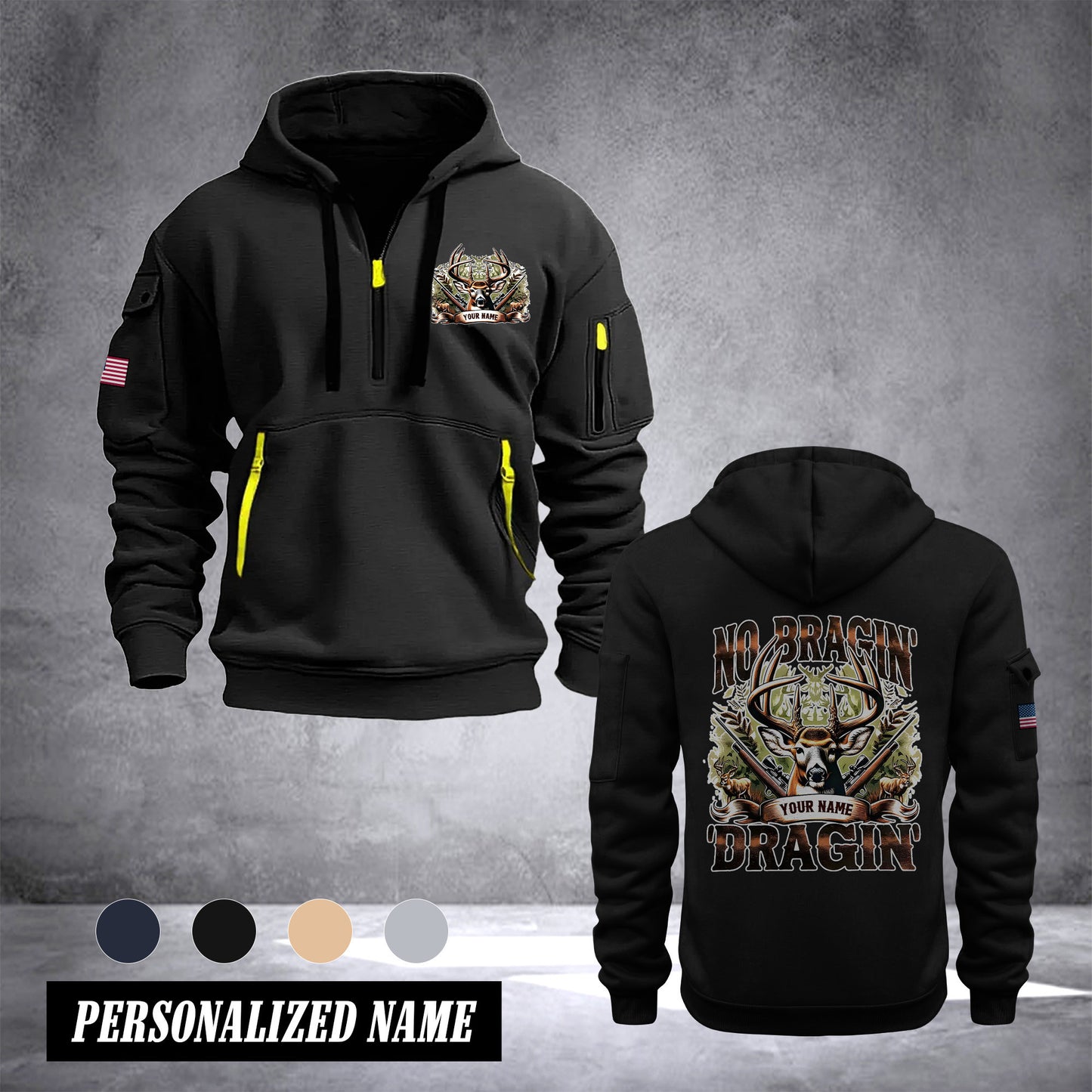 Deer Hunter customize Hoodie Half Zipper 0909