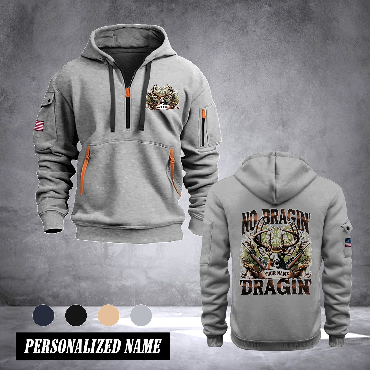 Deer Hunter customize Hoodie Half Zipper 0909