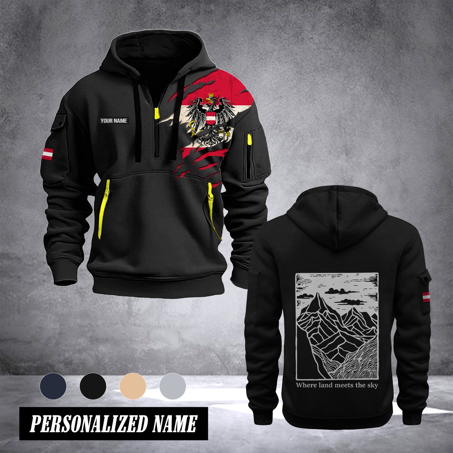 Austria GO OUT SIDE customize Hoodie Half Zipper 09092