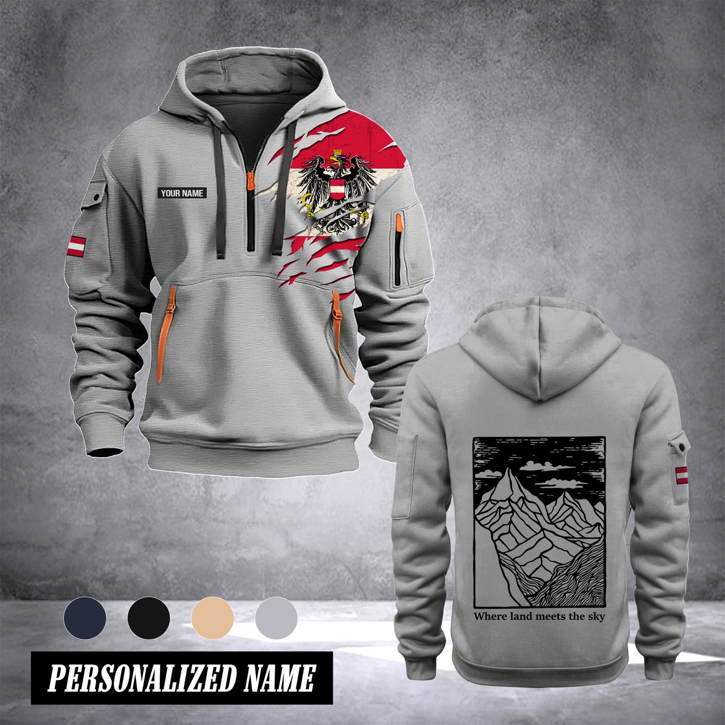 Austria GO OUT SIDE customize Hoodie Half Zipper 09092