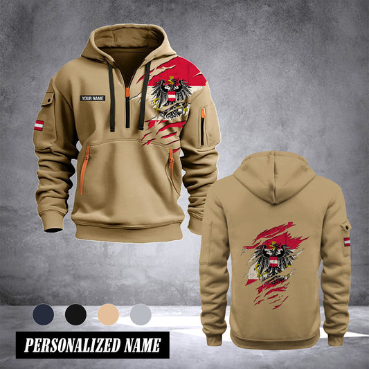 Austria 2 customize Hoodie Half Zipper 0909