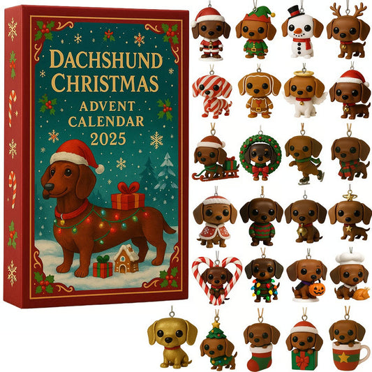 🎄Dachshund Christmas Advent Calendar 2025 🎄 Dackel Adventskalender 2025 – Weihnachtskalender mit Hundemotiv, Perfektes Geschenk für Tierliebhaber