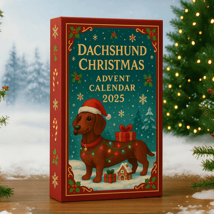 🎄Dachshund Christmas Advent Calendar 2025 🎄 Dackel Adventskalender 2025 – Weihnachtskalender mit Hundemotiv, Perfektes Geschenk für Tierliebhaber