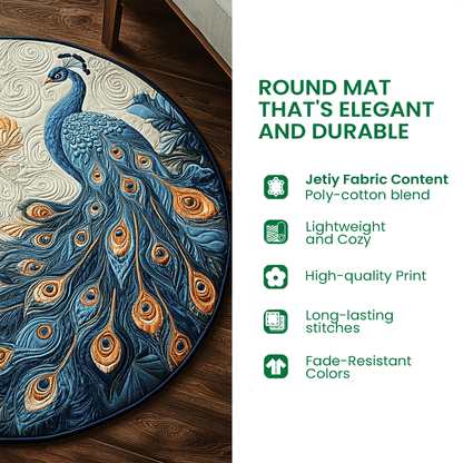 Merry Squatchmas Quilted Round Mat 0510