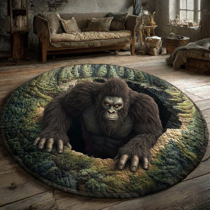 Sasquatch Surprise Quilted Round Mat 0510