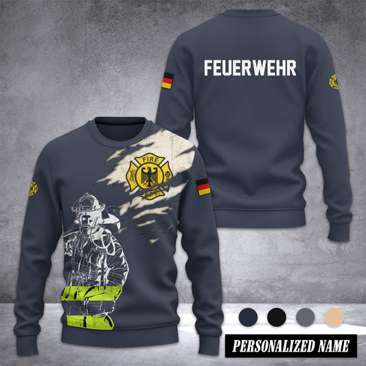 Firefighter Germany Ugly Sweater Customize 3d printed