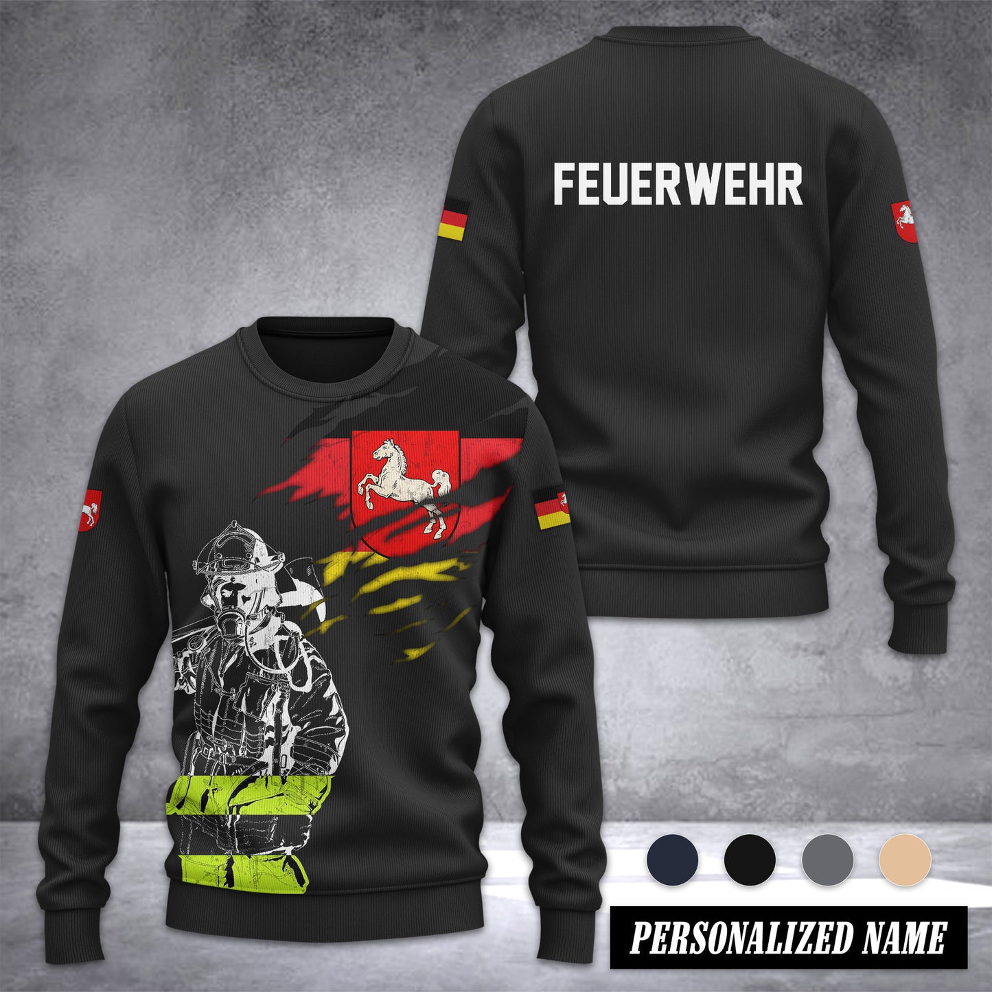Firefighter Lower Saxony Ugly Sweater Customize 3d printed