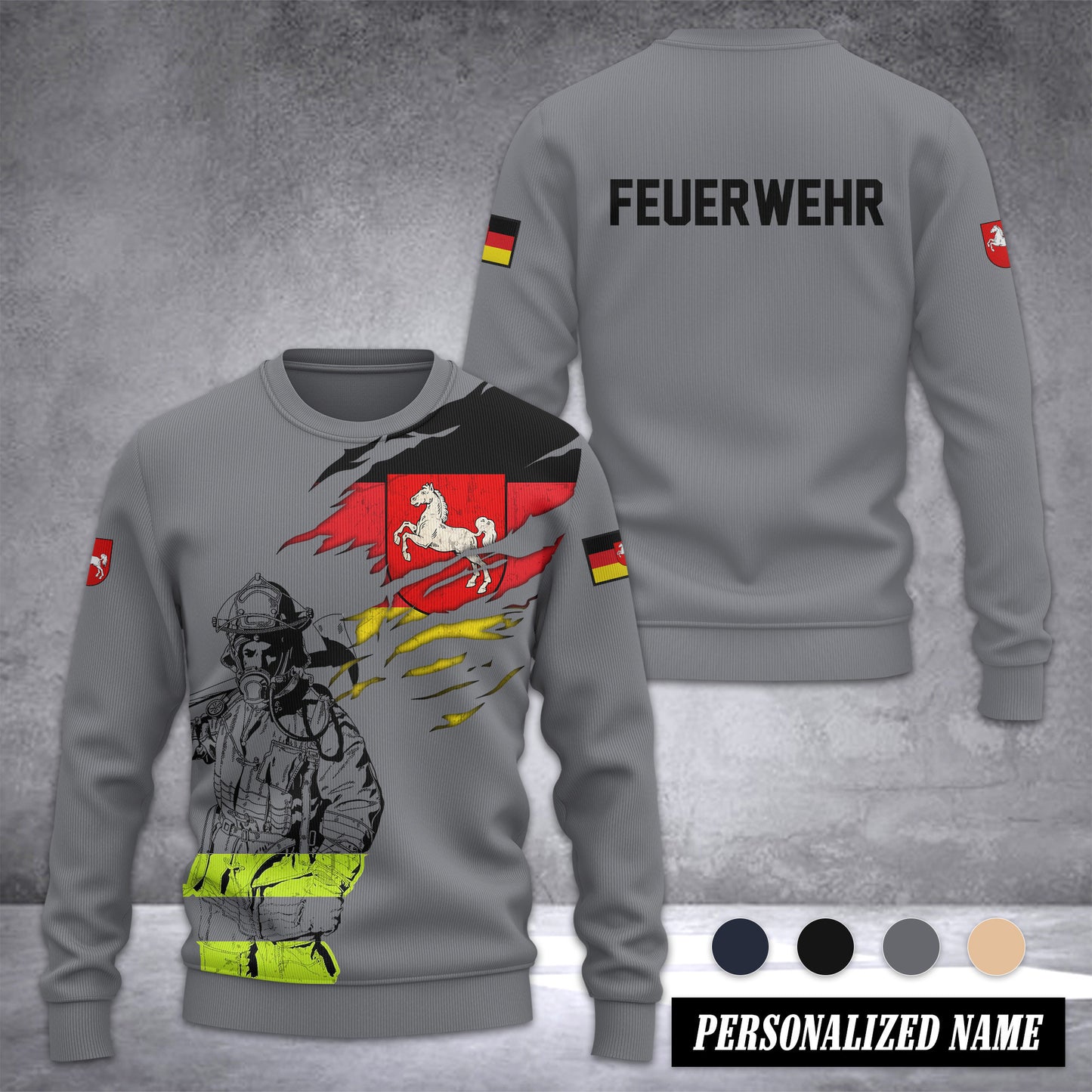Firefighter Lower Saxony Ugly Sweater Customize 3d printed