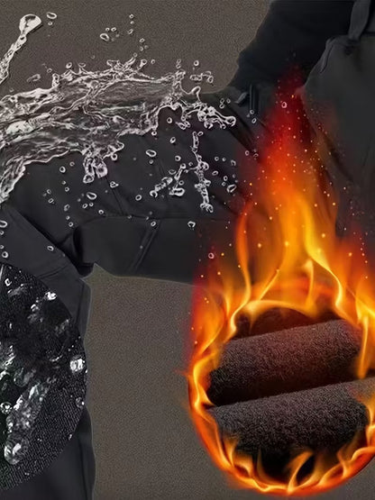 Firefighter Austria Herren Fleece Cargohose – Mit Klappentaschen, Gerade Beinform, Warm & Bequem für Arbeit und Outdoor