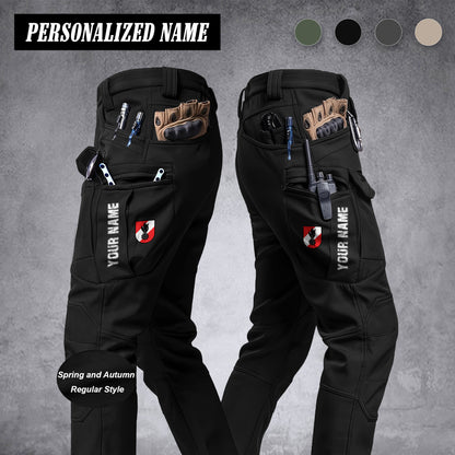 Firefighter Austria Herren Fleece Cargohose – Mit Klappentaschen, Gerade Beinform, Warm & Bequem für Arbeit und Outdoor