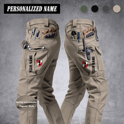 Firefighter Austria Herren Fleece Cargohose – Mit Klappentaschen, Gerade Beinform, Warm & Bequem für Arbeit und Outdoor