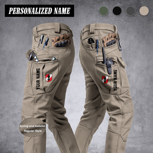 Firefighter Austria Herren Fleece Cargohose – Mit Klappentaschen, Gerade Beinform, Warm & Bequem für Arbeit und Outdoor