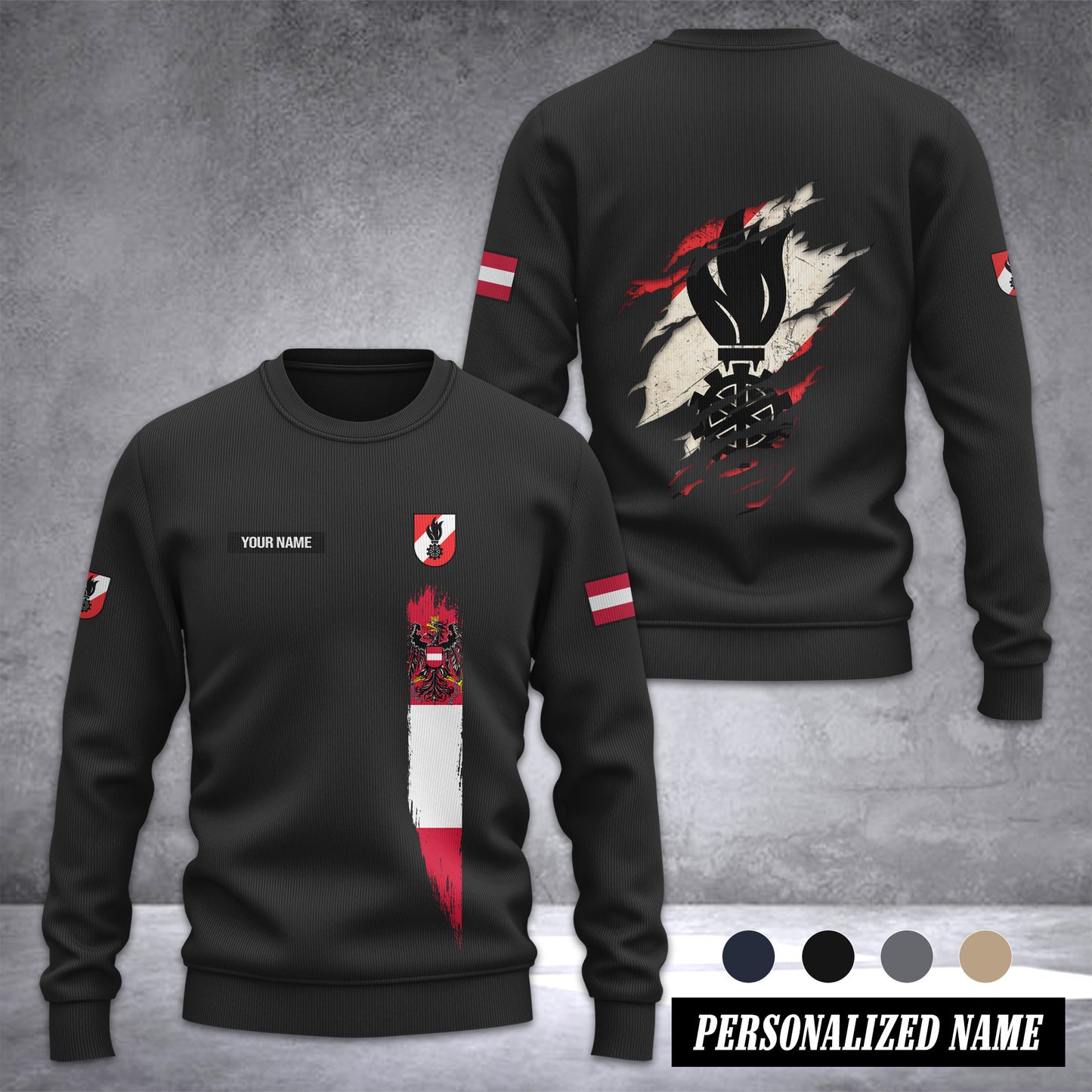 Firefighter Austria Ugly Sweater Customize 3d printed 2