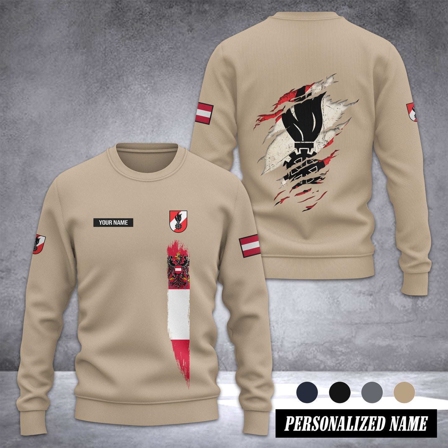 Firefighter Austria Ugly Sweater Customize 3d printed 2