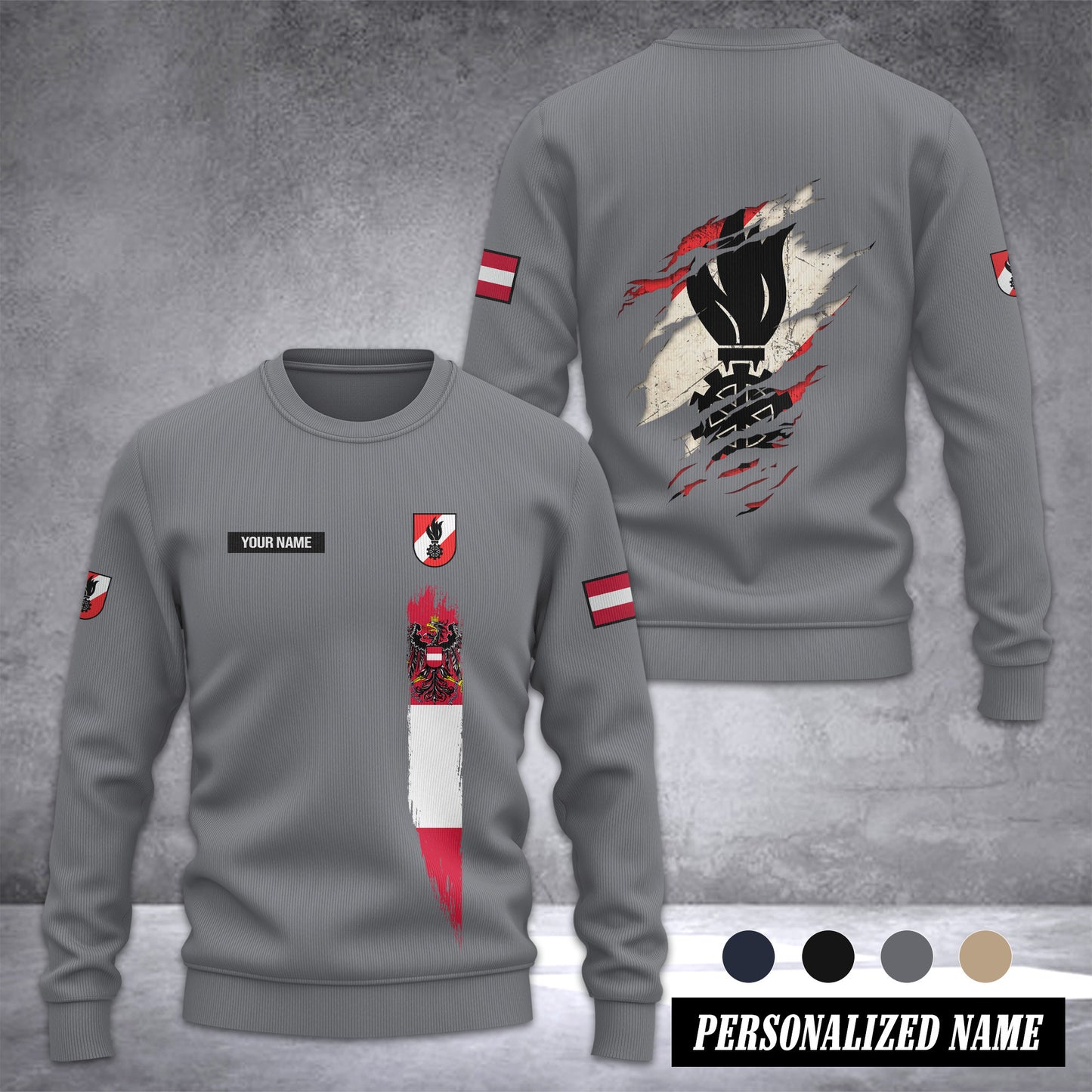 Firefighter Austria Ugly Sweater Customize 3d printed 2