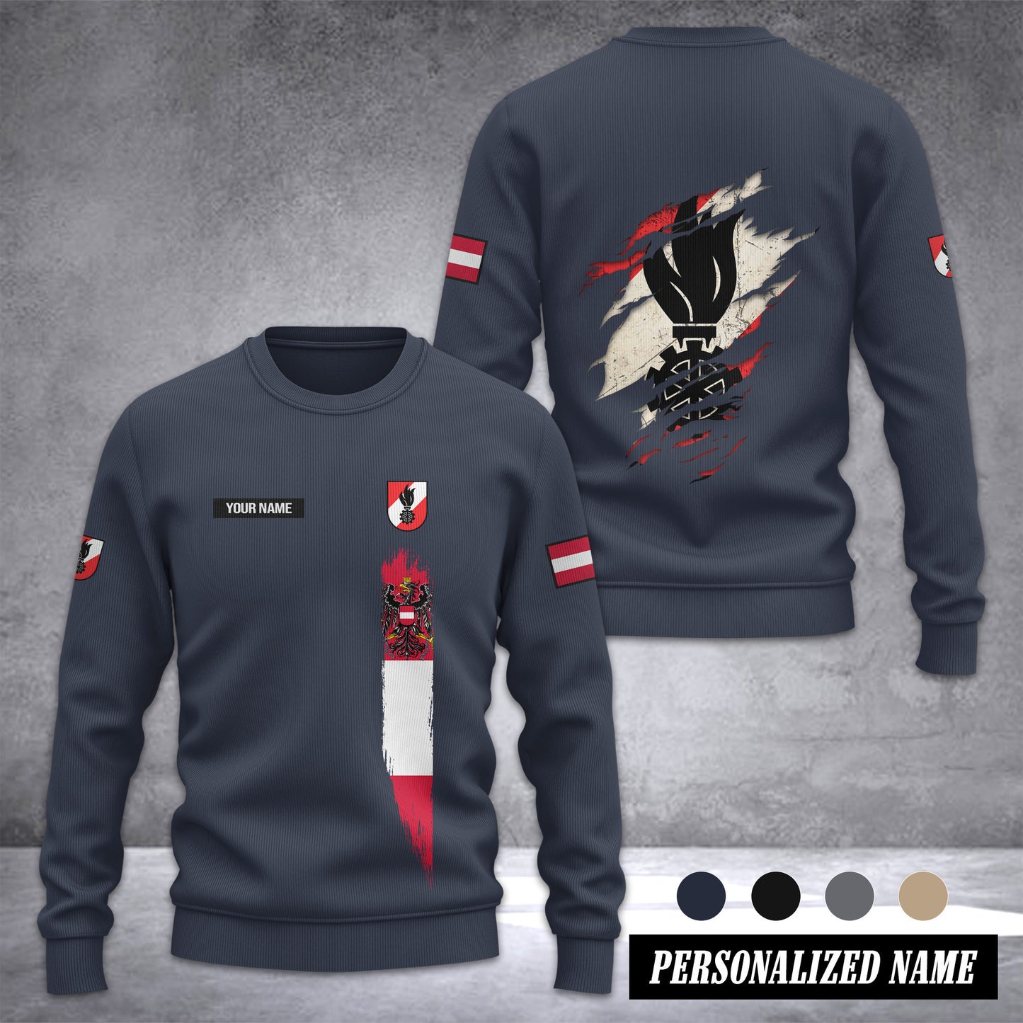 Firefighter Austria Ugly Sweater Customize 3d printed 2
