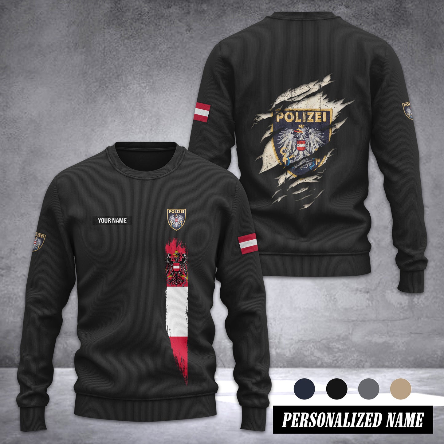 Polizei Austria Ugly Sweater Customize 3d printed 2