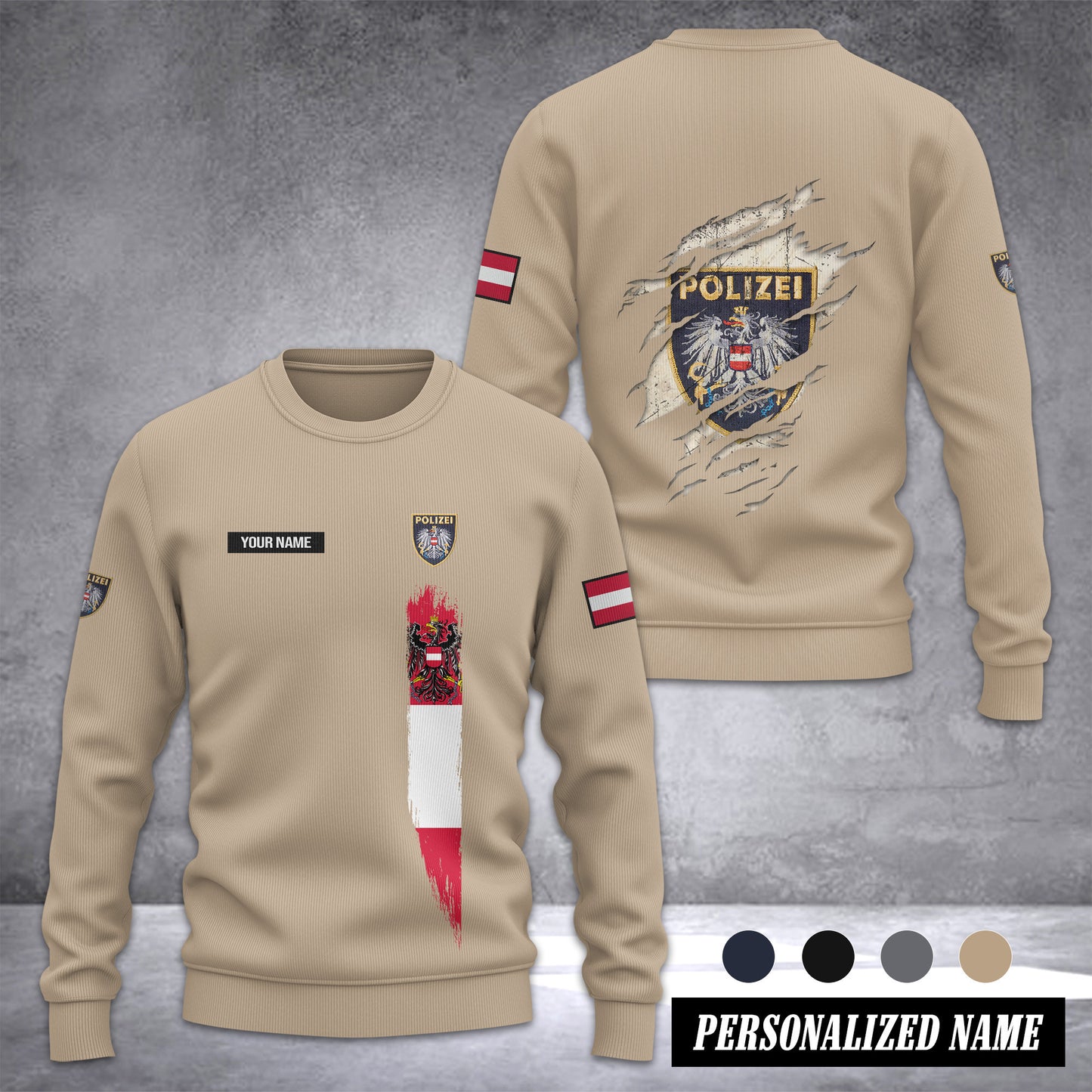 Polizei Austria Ugly Sweater Customize 3d printed 2