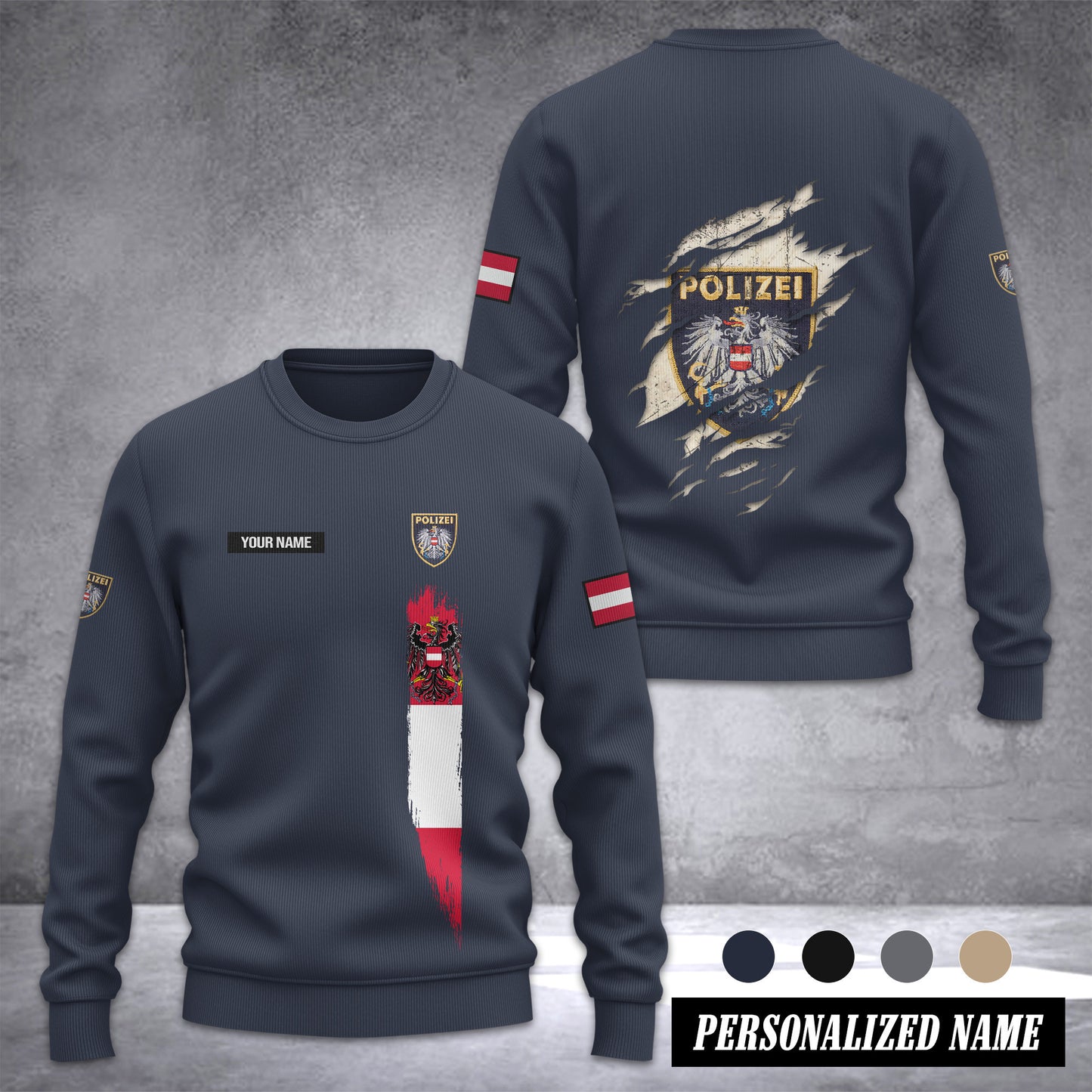Polizei Austria Ugly Sweater Customize 3d printed 2