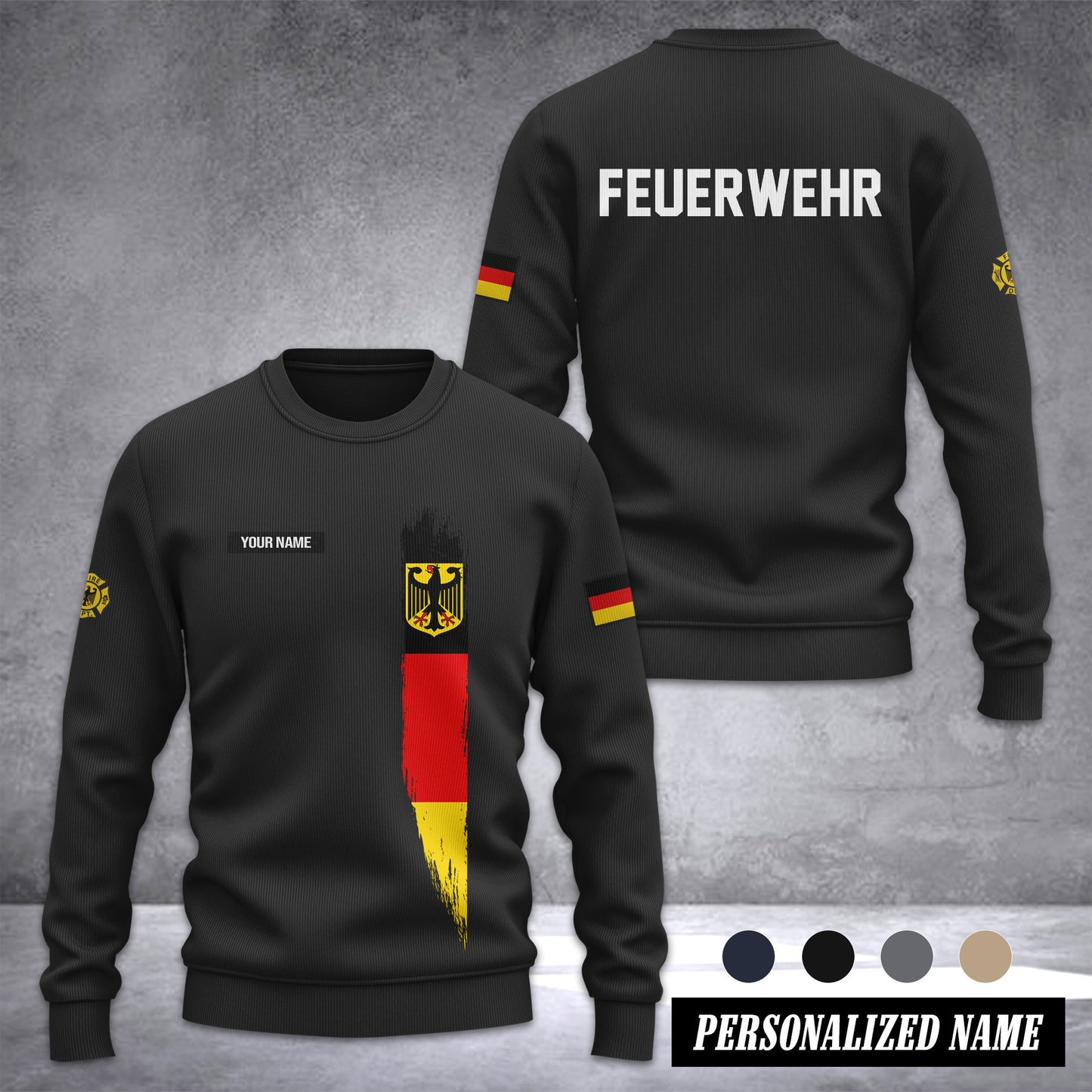 Firefighter Germany Ugly Sweater Customize 3d printed 2