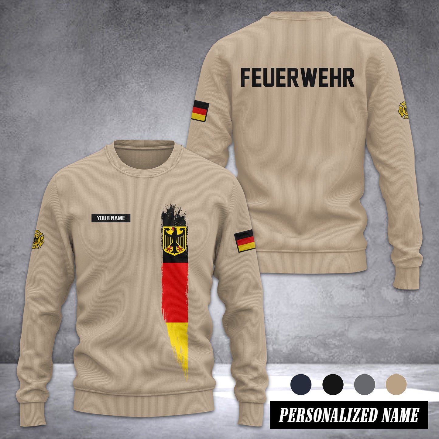 Firefighter Germany Ugly Sweater Customize 3d printed 2