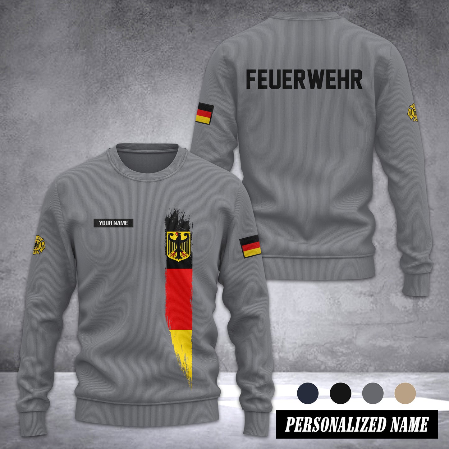 Firefighter Germany Ugly Sweater Customize 3d printed 2