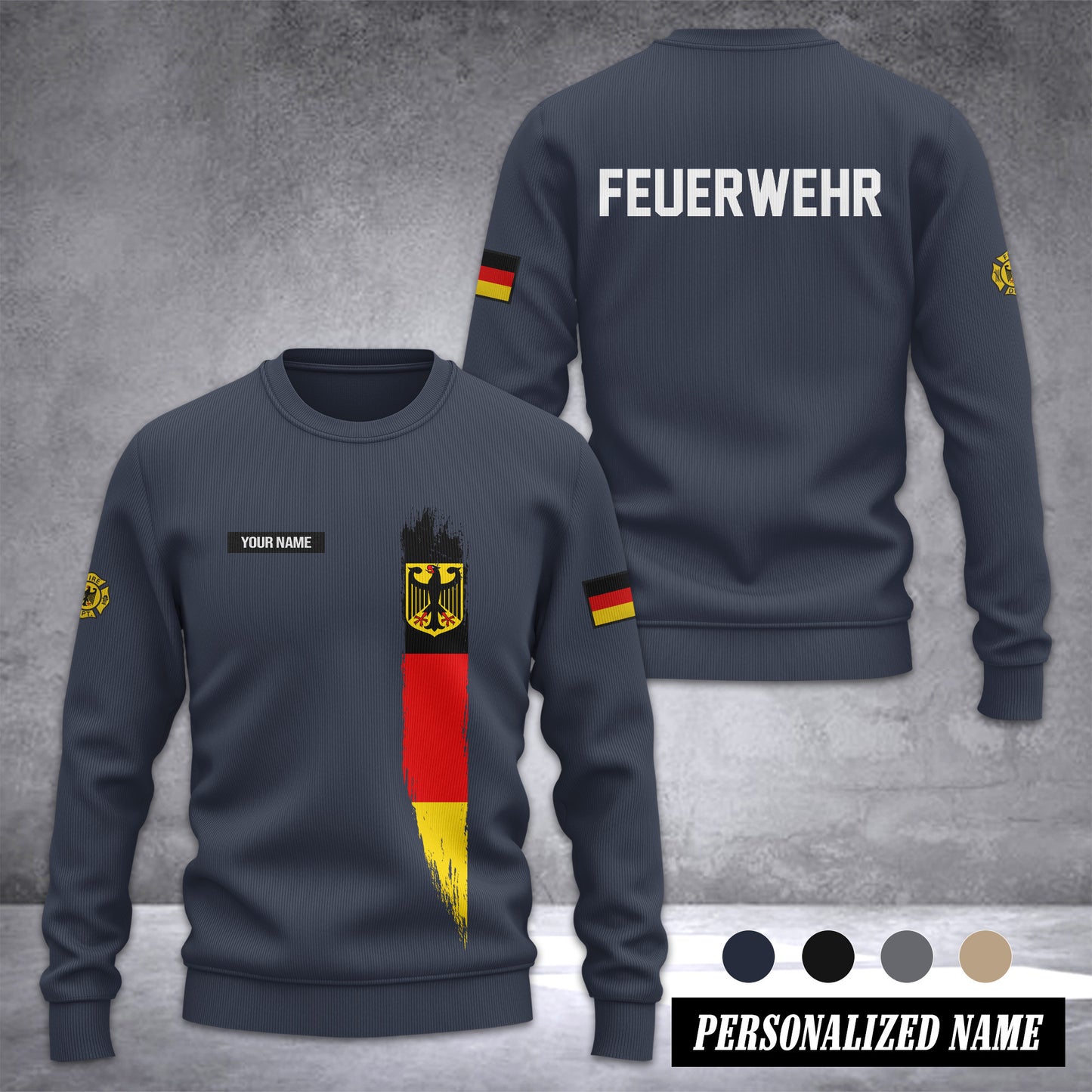 Firefighter Germany Ugly Sweater Customize 3d printed 2