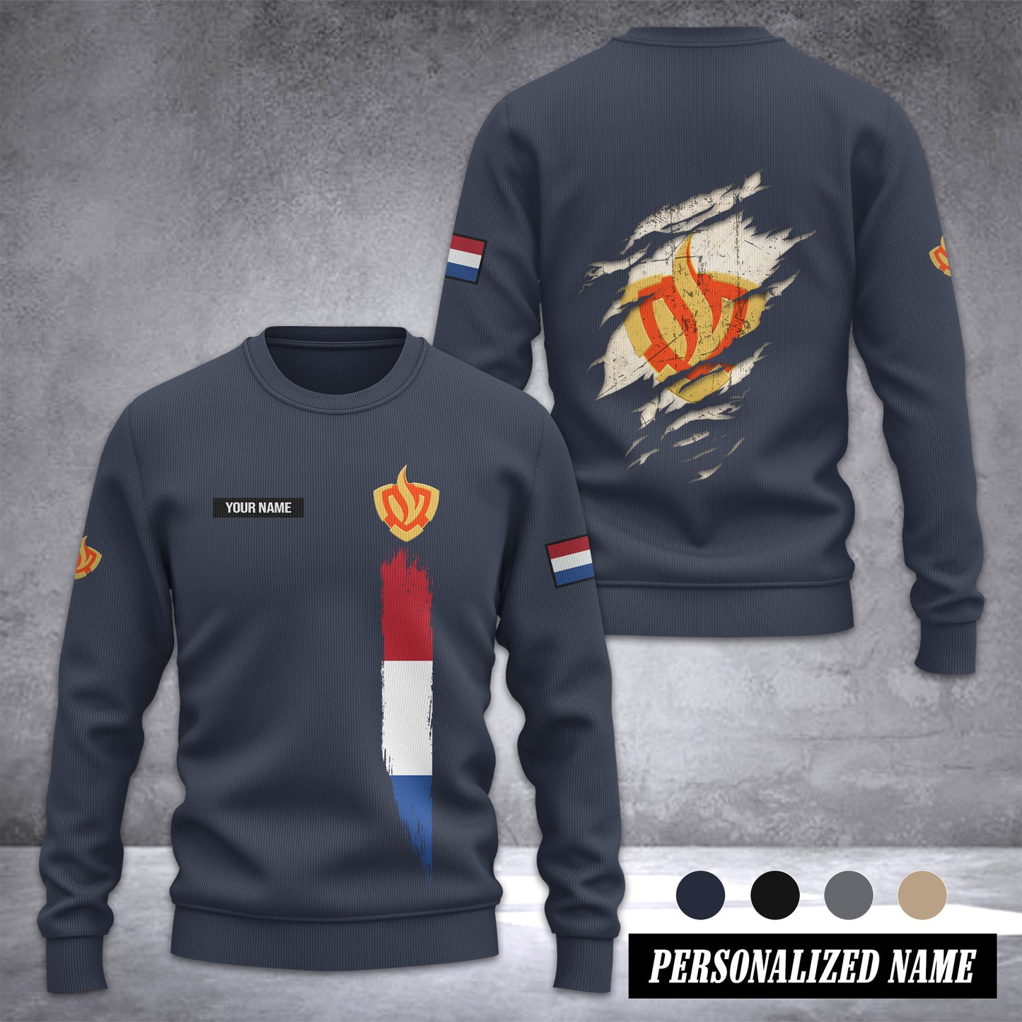 Firefighter Netherlands Ugly Sweater Customize 3d printed 2