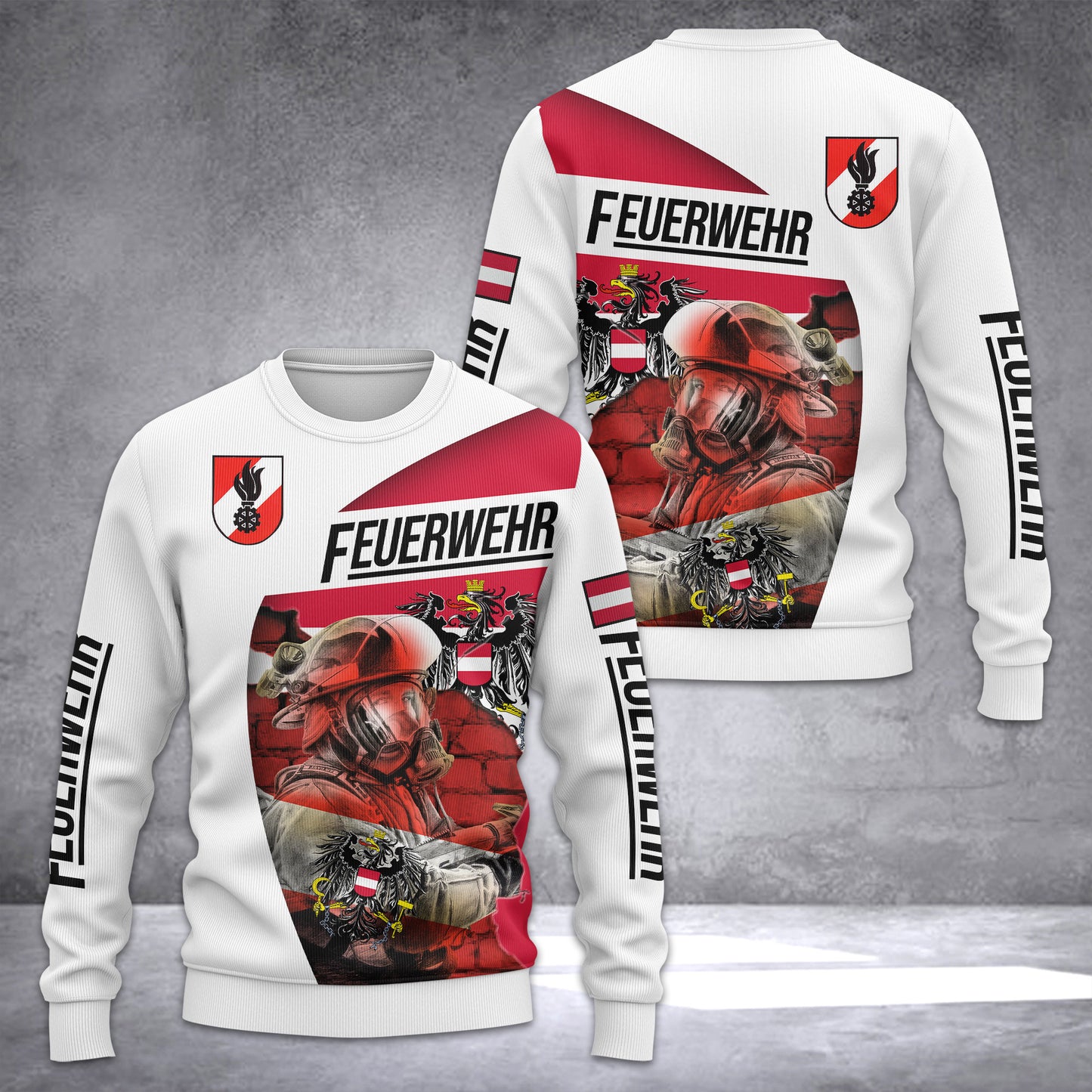 Firefighter Austria Ugly Sweater Customize 3d printed color