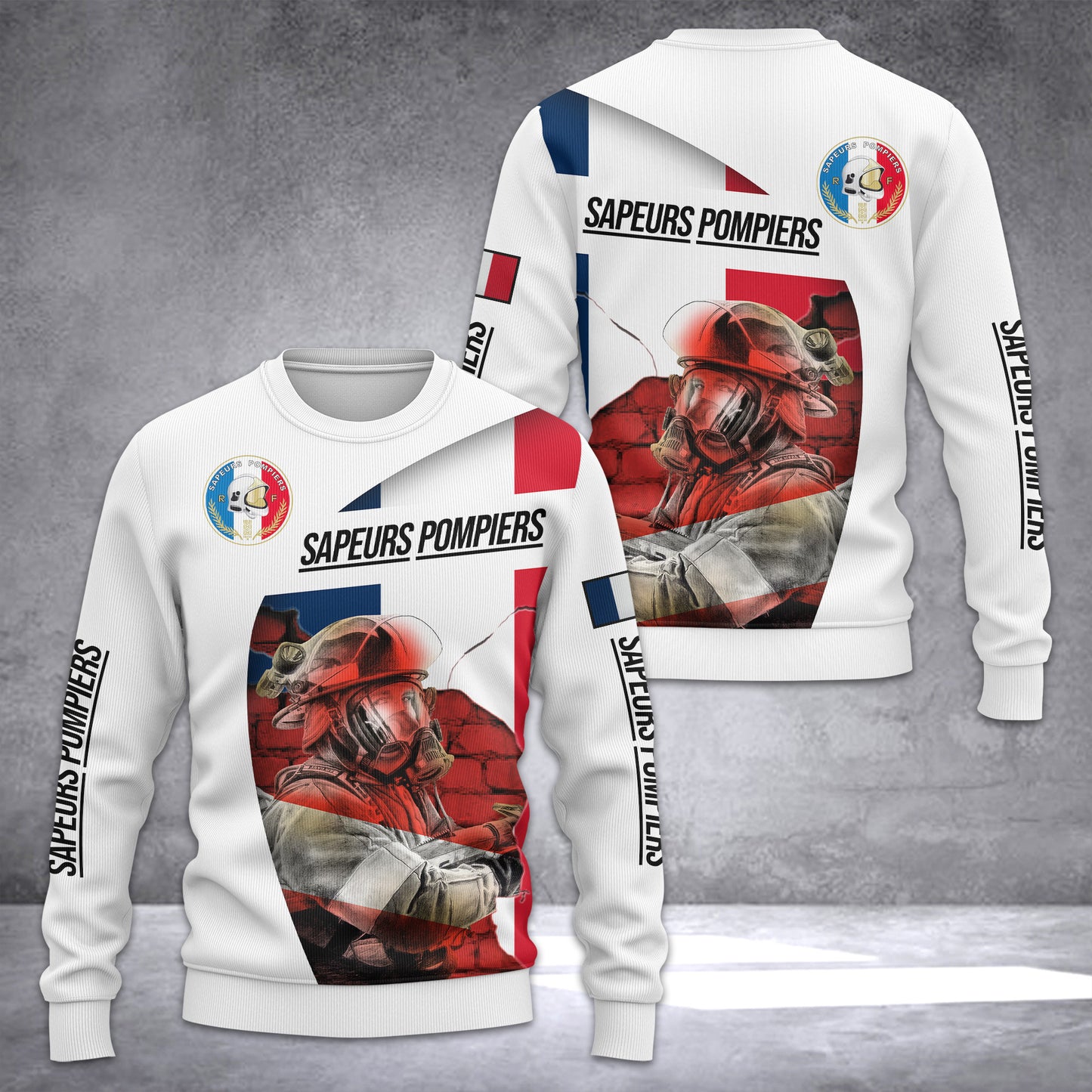 Firefighter France Ugly Sweater Customize 3d printed CDR