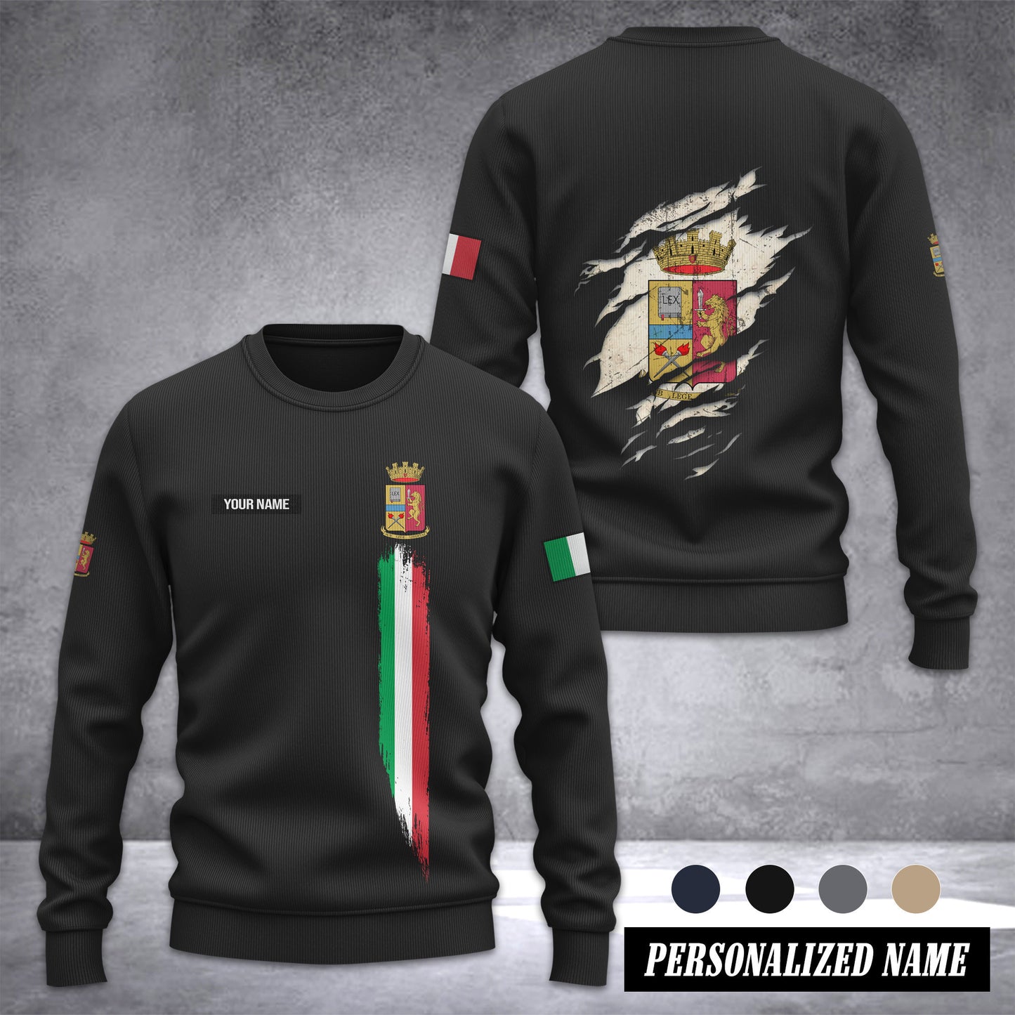 Polizia Di Stato Ugly Sweater Customize 3d printed 2