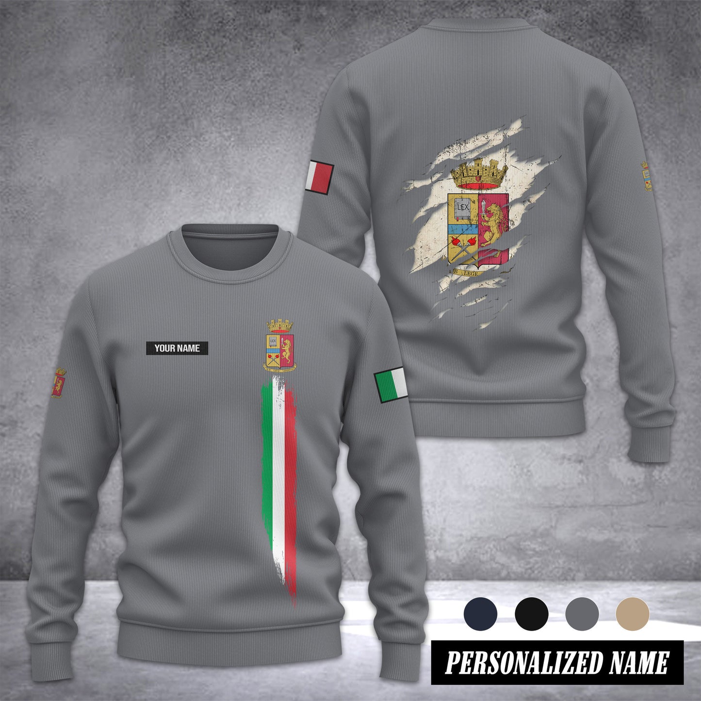 Polizia Di Stato Ugly Sweater Customize 3d printed 2