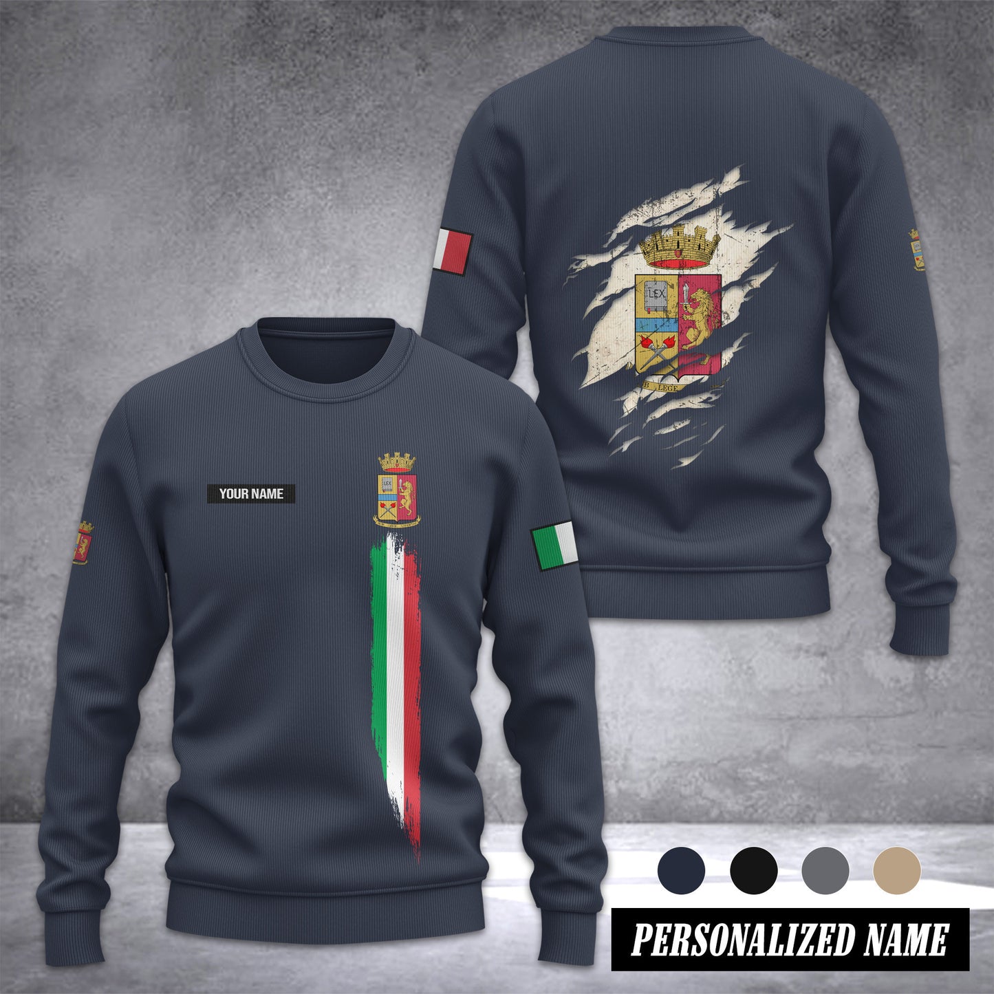 Polizia Di Stato Ugly Sweater Customize 3d printed 2