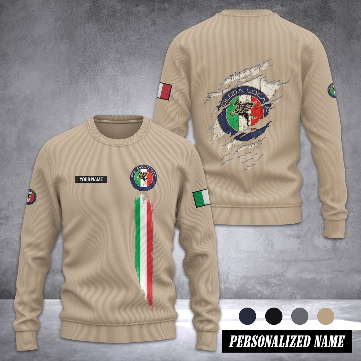 Polizia Locale Sweater Customize 3d printed 2