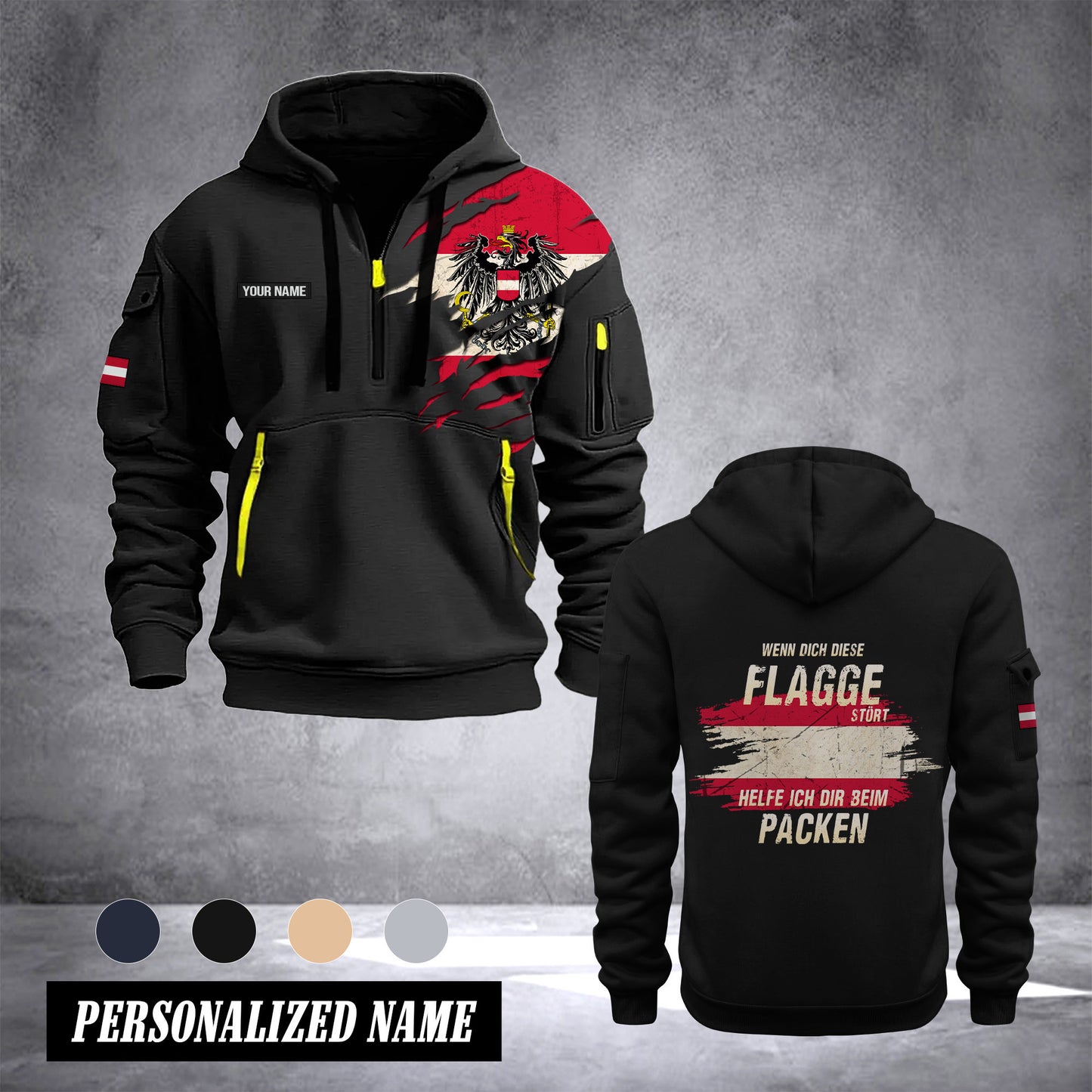 Austria customize Hoodie Half Zipper TH